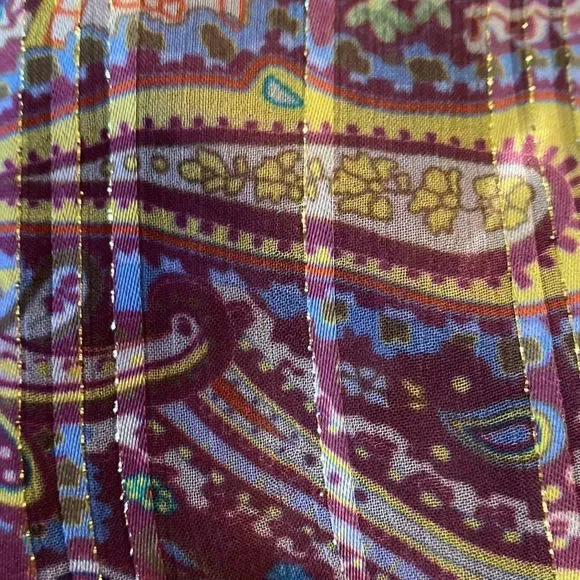 Anthropologie Love Sam Moroccan Paisley Wrap Dress V Neck Long Sleeve Size Small - Picture 15 of 15